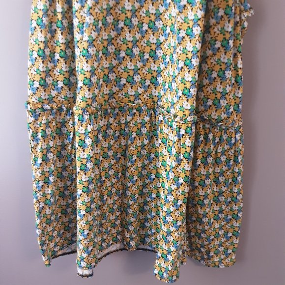 LOFT Green White Yellow Floral Flowy Boho Halter Cami Tank Top, New! Small - Picture 4 of 13